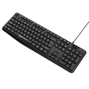 amazon basics Wired Keyboard with 104 Keys for Windows, Mac OS Computer