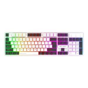 Ant Esports MK 1700 Wired Membrane Gaming Keyboard –with Backlit RGB LED, USB-A Connection, Quiet Keystrokes, 12 Multimedia Function Keys - for Computer, PC, Desktop, Gamer– 1...