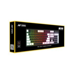 Ant Esports MK 1700 Wired Membrane Gaming Keyboard –with Backlit RGB LED, USB-A Connection, Quiet Keystrokes, 12 Multimedia Function Keys - for Computer, PC, Desktop, Gamer– 1...