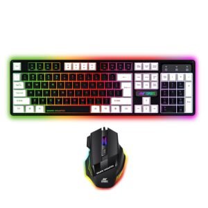 Ant Esports MK700 V2 Membrane TKL Wired Gaming Keyboard, 87 UV Coated Mechanical feel Keys Cool RGB Backlight Waterproof Keyboard for PC Laptop Mobile Tablets Gaming, Design and...
