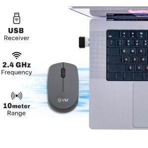 EVM NEO Wireless Mouse - 2.4GHz, 10 Meter Range, 1600 DPI - 1 Year Warranty (EVM-NEO-3W042)