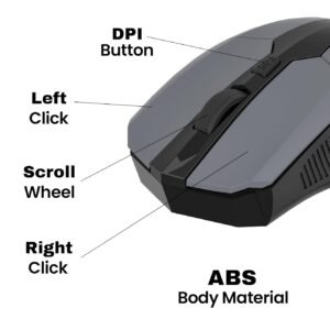 EVM NEO Wireless Mouse - 2.4GHz, 10 Meter Range, 1600 DPI - 1 Year Warranty (EVM-NEO-3W042)