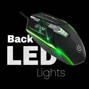 EVM RGB Wired Gaming Mouse - 6D Design - Adjustable DPI (1200-3600) - RGB Lighting - Comfortable Hand Grip - USB Input - 1 Year Warranty (EVM-M06063)