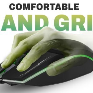 EVM RGB Wired Gaming Mouse - 6D Design - Adjustable DPI (1200-3600) - RGB Lighting - Comfortable Hand Grip - USB Input - 1 Year Warranty (EVM-M06063)