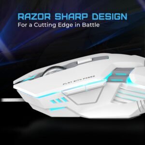 EvoFox Starter Series Spectre USB Wired Gaming Mouse with Upto 3600 DPI Gaming Sensor | 6 Buttons Design | Upto 7 Million Clicks | 7 Colours Rainbow Lighting with Breathing...