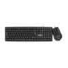 FRONTECH Wired Keyboard and Mouse Combo | Membrane Keys with Retractable Stands | USB Plug & Play | Ergonomic & Comfortable Design | 1 Year Warranty (1692, Black)