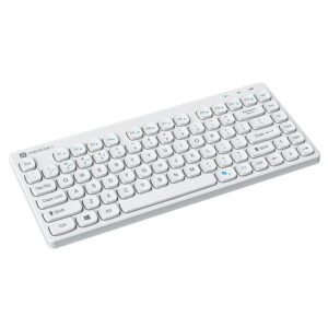 Portronics Bubble Multimedia Wireless Keyboard 2.4 GHz & Bluetooth 5.0 Connectivity, Noiseless Experience, Compact Size for iOS iPad Air, Pro, Mini, Android, Windows Tablets PC...