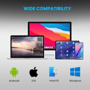 Portronics Bubble Multimedia Wireless Keyboard 2.4 GHz & Bluetooth 5.0 Connectivity, Noiseless Experience, Compact Size for iOS iPad Air, Pro, Mini, Android, Windows Tablets PC...