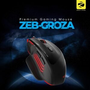 ZEBRONICS Blanc Slim Wireless Mouse with Rechargeable Battery, BT + 2.4GHz, 4 Buttons, 800/1200/1600 DPI, Silent Operation, Multicolor LED Lights
