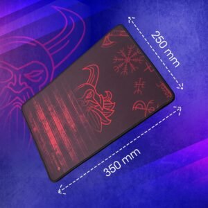 ZEBRONICS Firestorm Gaming Mouse pad for All Mouse sensors with Micro-Textured Fabric Surface, Anti Slip Rubber Base, 350x250mm Size, 4mm Thickness and a Portable roll and go...