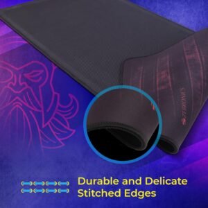 ZEBRONICS Firestorm Gaming Mouse pad for All Mouse sensors with Micro-Textured Fabric Surface, Anti Slip Rubber Base, 350x250mm Size, 4mm Thickness and a Portable roll and go...