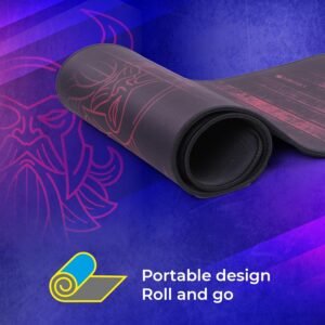 ZEBRONICS Firestorm Gaming Mouse pad for All Mouse sensors with Micro-Textured Fabric Surface, Anti Slip Rubber Base, 350x250mm Size, 4mm Thickness and a Portable roll and go...