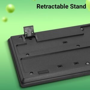 ZEBRONICS K20, Wired Keyboard, 104 Keys, 1.2m Cable, ₹ Key, UV Coated Keys, USB Interface, Retractable Stand, Plug and Play