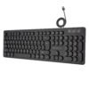 Zebronics K24 Wired USB Keyboard, 104 Keys, Long Life 8 Million Keystrokes, Silent & Comfortable Use, Slim Design, Retractable Stand, 1.5 Meter Textured Cable, UV Coated keycaps