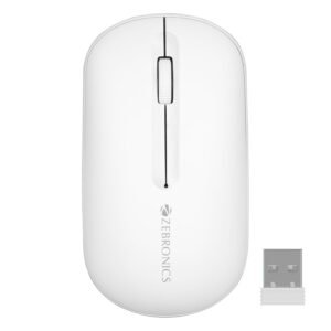 ZEBRONICS Pulse Wireless Mouse, Multi Connectivity, Dual Bluetooth, for Mac, Laptop, Computer, Tablet, 2.4GHz, 1200 DPI, Comfortable & Lightweight (Black)