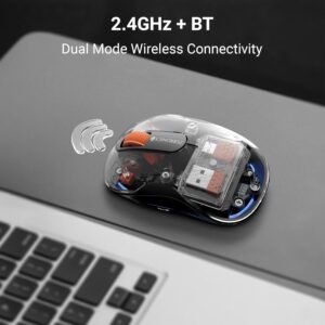 ZEBRONICS Sheer Plus Wireless Mouse, Dual Mode (2.4GHz + BT), Dual Bluetooth, Dual Dongle (USB A & USB C), Upto 3200 DPI, Silent Operation, RGB LED, 4 Buttons, for Mac | Laptop...