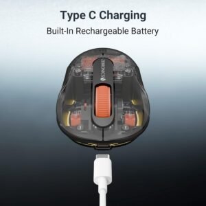 ZEBRONICS Sheer Plus Wireless Mouse, Dual Mode (2.4GHz + BT), Dual Bluetooth, Dual Dongle (USB A & USB C), Upto 3200 DPI, Silent Operation, RGB LED, 4 Buttons, for Mac | Laptop...