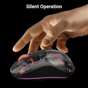 ZEBRONICS Sheer Plus Wireless Mouse, Dual Mode (2.4GHz + BT), Dual Bluetooth, Dual Dongle (USB A & USB C), Upto 3200 DPI, Silent Operation, RGB LED, 4 Buttons, for Mac | Laptop...