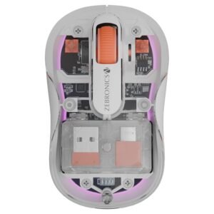 ZEBRONICS Sheer Plus Wireless Mouse, Dual Mode (2.4GHz + BT), Dual Bluetooth, Dual Dongle (USB A & USB C), Upto 3200 DPI, Silent Operation, RGB LED, 4 Buttons, for Mac | Laptop...