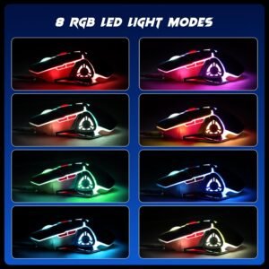 ZEBRONICS Transformer M Plus Wired Gaming Mouse, Up to 12800 DPI, 6 Buttons with a 6-Level DPI Switch, 8 RGB Modes, 1000Hz Polling Rate, 1.5m Detachable Cable, Gaming Grade...