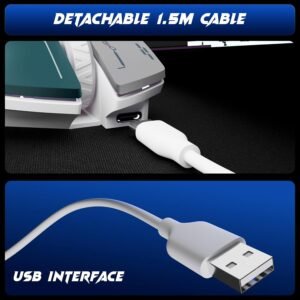 ZEBRONICS Transformer M Plus Wired Gaming Mouse, Up to 12800 DPI, 6 Buttons with a 6-Level DPI Switch, 8 RGB Modes, 1000Hz Polling Rate, 1.5m Detachable Cable, Gaming Grade...