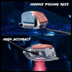 ZEBRONICS Transformer M Plus Wired Gaming Mouse, Up to 12800 DPI, 6 Buttons with a 6-Level DPI Switch, 8 RGB Modes, 1000Hz Polling Rate, 1.5m Detachable Cable, Gaming Grade...