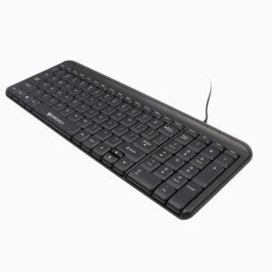 Zebronics Wired Keyboard with 104 Keys, 1.2m Cable, ₹ Key, USB Interface, UV-Coated Keys, Retractable Stand, USB Nano Receiver, for PC, Laptop(K65, Black)