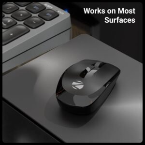 ZEBRONICS Wireless Mouse, 2.4GHz, 3200 DPI, 3 Buttons, Comfortable & Ergonomic, USB Nano Receiver, Power-Saving Mode, Works on Most Surfaces, for Mac | Laptop | Computer...