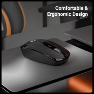 ZEBRONICS Wireless Mouse, 2.4GHz, 3200 DPI, 3 Buttons, Comfortable & Ergonomic, USB Nano Receiver, Power-Saving Mode, Works on Most Surfaces, for Mac | Laptop | Computer...