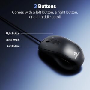 Zebronics Zeb-Alex Wired USB Optical Mouse with 3 Buttons