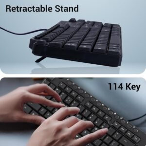 ZEBRONICS ZEB-KM2100 Multimedia USB Keyboard Comes with 114 Keys Including 12 Dedicated Multimedia Keys & with Rupee Key