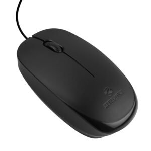 Zebronics Zeb-Power Wired USB Mouse, 3-Button, 1200 DPI Optical Sensor, Plug & Play, for Windows/Mac