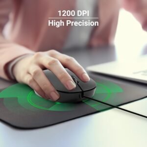 Zebronics Zeb-Power Wired USB Mouse, 3-Button, 1200 DPI Optical Sensor, Plug & Play, for Windows/Mac