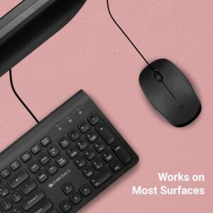 Zebronics Zeb-Power Wired USB Mouse, 3-Button, 1200 DPI Optical Sensor, Plug & Play, for Windows/Mac